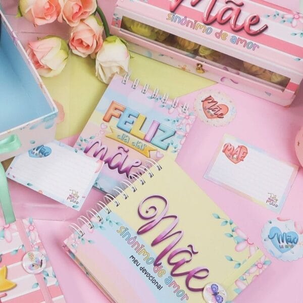 Kit Digital Dia Das Mães + Encadernação Caderno Receitas