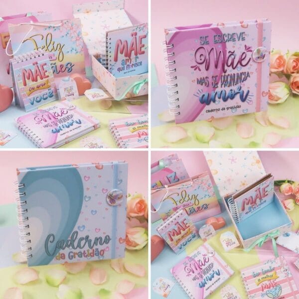 Kit Digital Dia Das Mães + Encadernação Caderno Receitas