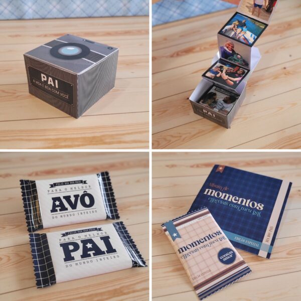 Kit Digital Dia dos Pais Mimos Personalizados Caixas Sacola - Imagem 8