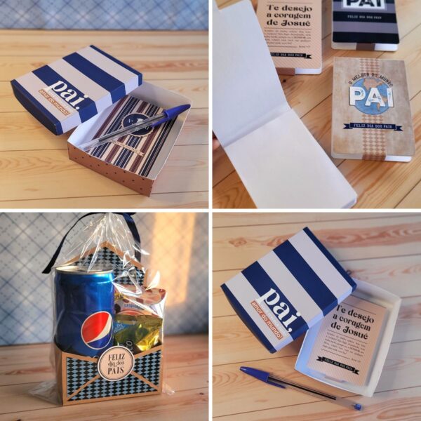 Kit Digital Dia dos Pais Mimos Personalizados Caixas Sacola - Imagem 3