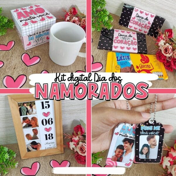 Kit Digital Dia Namorados Mimos Fofos Artes Personalizadas