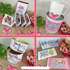 Kit Digital Dia Namorados Mimos Fofos Artes Personalizadas