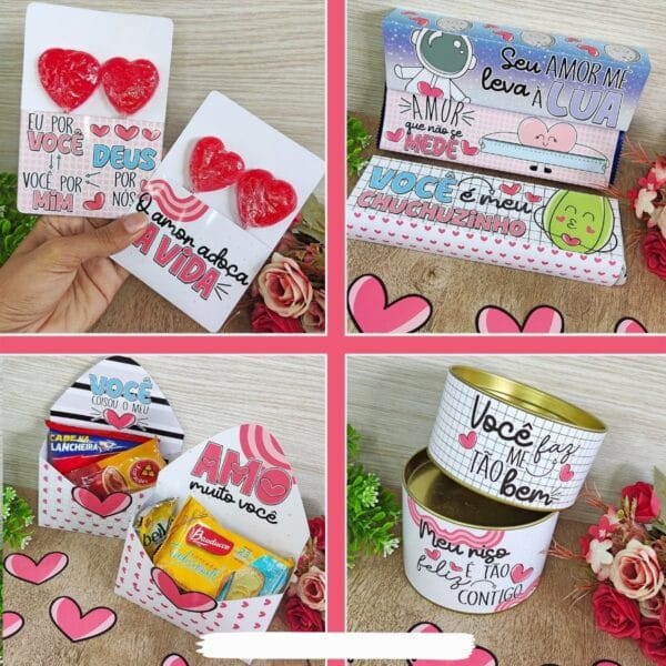 Kit Digital Dia Namorados Mimos Fofos Artes Personalizadas