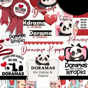 Kit Digital Doramas Pronto Para Uso Em Cartonagem E Encadernacao