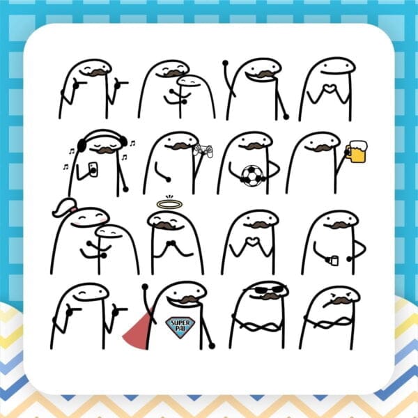 Kit Digital Dos Pais Flork Frases Ilustrações Personalizados