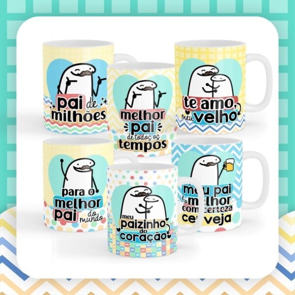 Kit Digital Dos Pais Flork Frases Ilustrações Personalizados