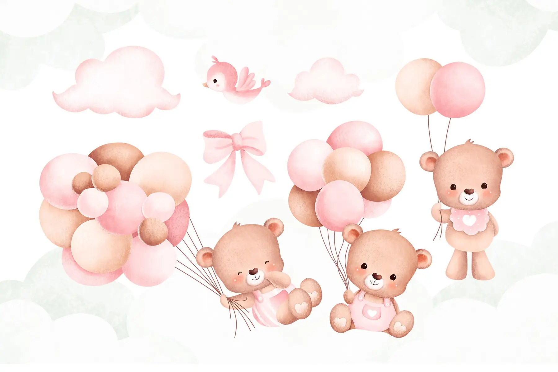 Kit Digital Festa Ursinha Baloeira: Convites e Decoração 3 Kit Digital Festa Ursinha Baloeira Convites E Decoracao 2