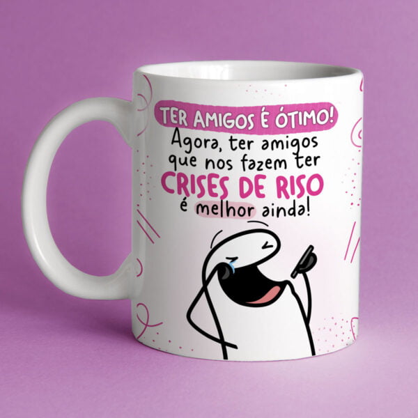 Kit Digital Flork Amigas Frases Engraçadas Sublimação Caneca
