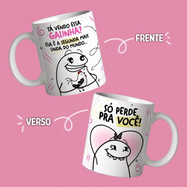 Kit Digital Flork Amigas Frases Engraçadas Sublimação Caneca