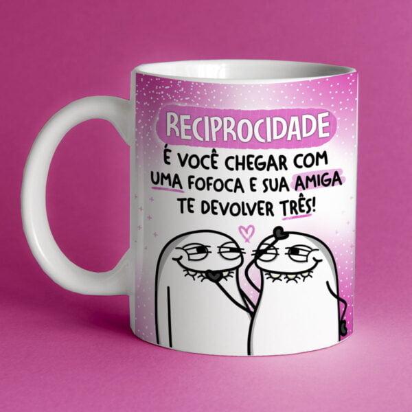 Kit Digital Flork Amigas Frases Engraçadas Sublimação Caneca