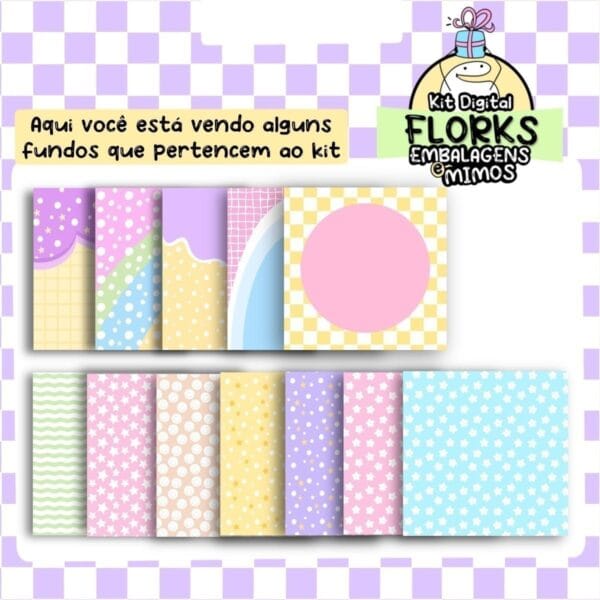 Kit Digital Florks Embalagens E Mimos Ilustrações Meme Caixa