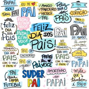 kit digital frases lettering dia dos pais super pai paizao 4