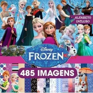 Kit Digital Frozen Princesa Elsa Personalizados Em Png