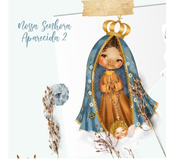 Kit Digital Ilustracoes Nossa Senhora Aparecida Santinhos 4