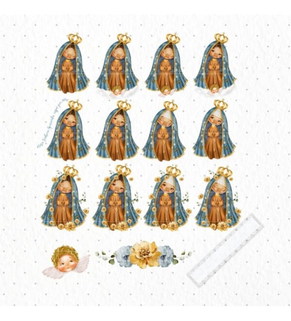 Kit Digital Ilustracoes Nossa Senhora Aparecida Santinhos 5