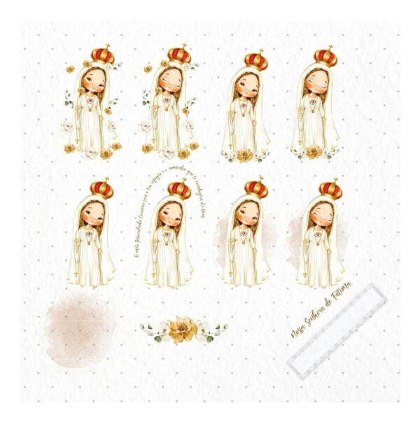 Kit Digital Ilustracoes Nossa Senhora De Fatima Santinhos 3