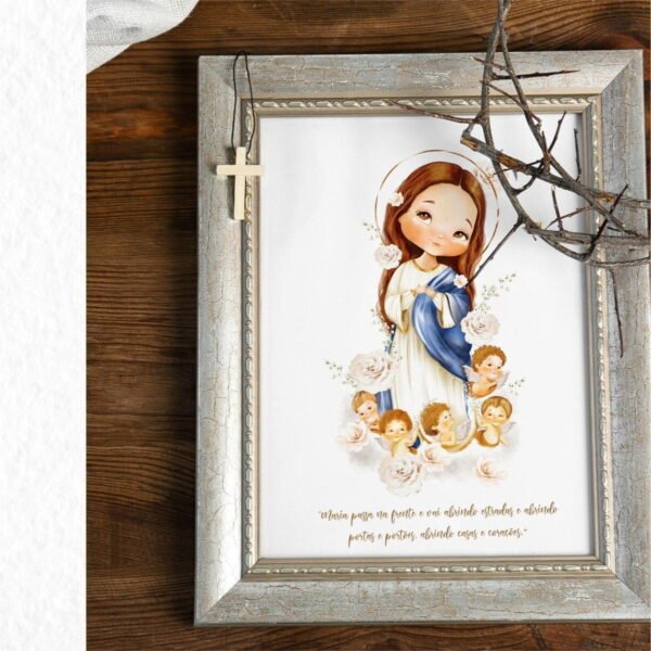 Kit Digital Imaculada Conceicao Santinhos P Personalizados 4