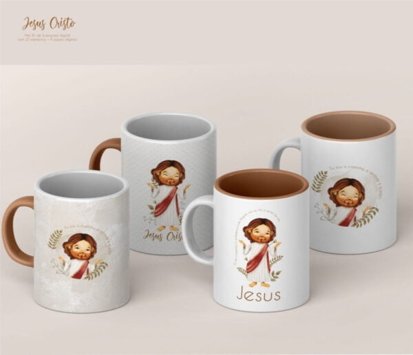 Kit Digital Jesus Cristo Santinhos Personalizados Papelaria 4