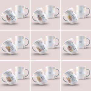 Kit Digital Mães Frases Lettering Caneca Agenda Camiseta