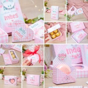 Kit Digital Mães Sacolinhas e Caixinhas Fofas P Presente