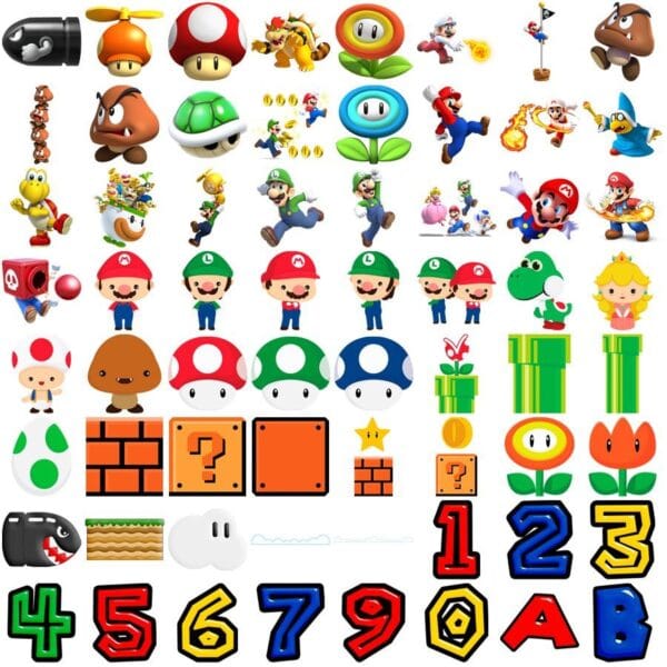 Kit Digital Mário Bros Luigi Png Personalizados Papelaria