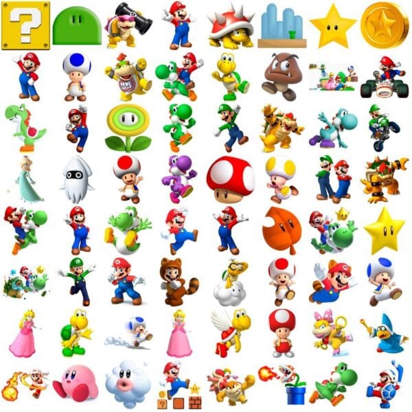 Kit Digital Mário Bros Luigi Png Personalizados Papelaria