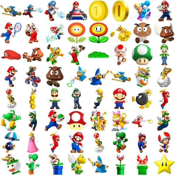 Kit Digital Mário Bros Luigi Png Personalizados Papelaria