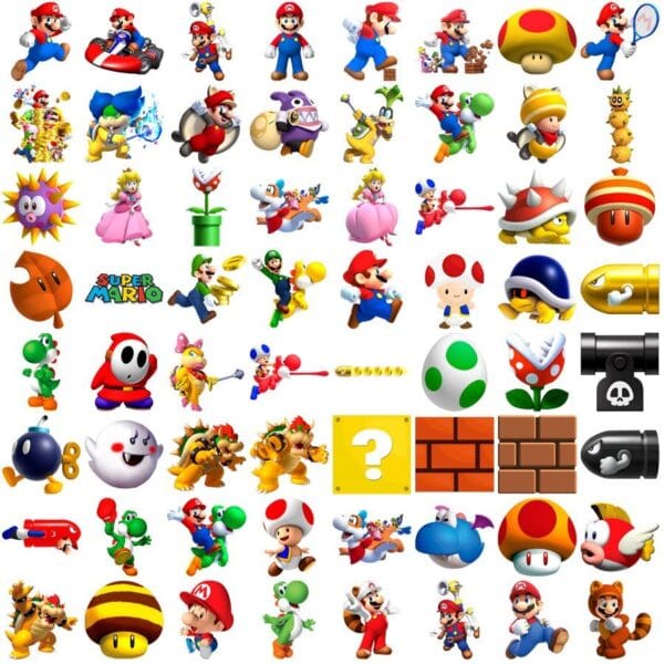 Kit Digital Mário Bros Luigi Png Personalizados Papelaria