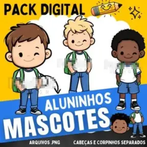 Kit Digital Mascotes Escolares Alta Resolucao Para Artesanato 8