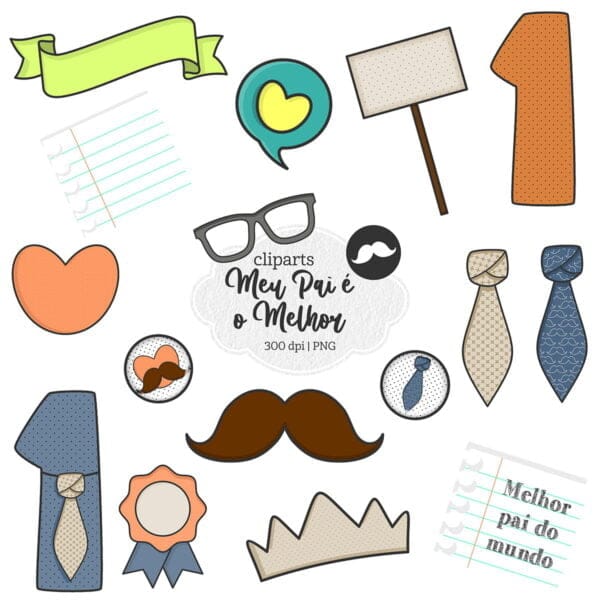 Kit Digital Meu Pai É O Melhor Frases Lettering Tags Papéis - Imagem 2