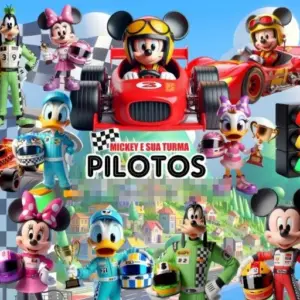 Kit Digital Mickey Piloto Com Elementos Nostalgicos E Vintage