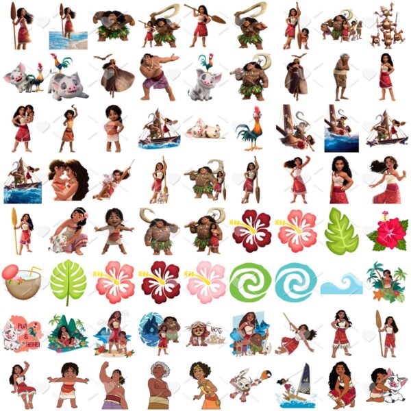 Kit Digital Moana 2 Imagens Png Alfabeto 2