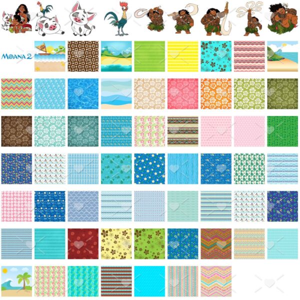 Kit Digital Moana 2 Imagens Png Alfabeto