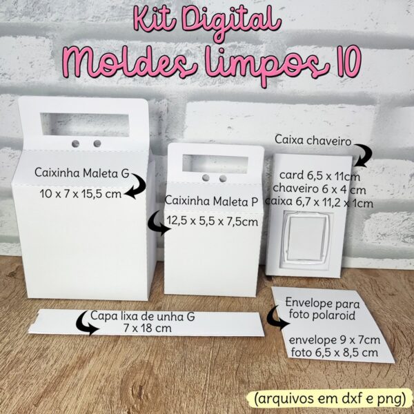 Kit Digital Moldes Limpos Caixinhas - Arquivo Digital