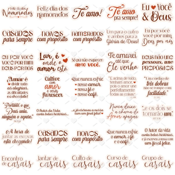 Kit Digital Namorados Cristãos Em Aquarela Png Ilustrações