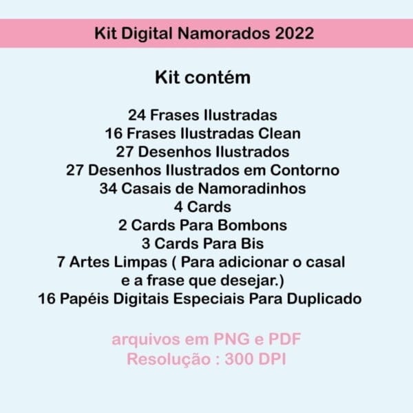 Kit Digital Namorados Pack Ilustrações Cliparts Png Frases