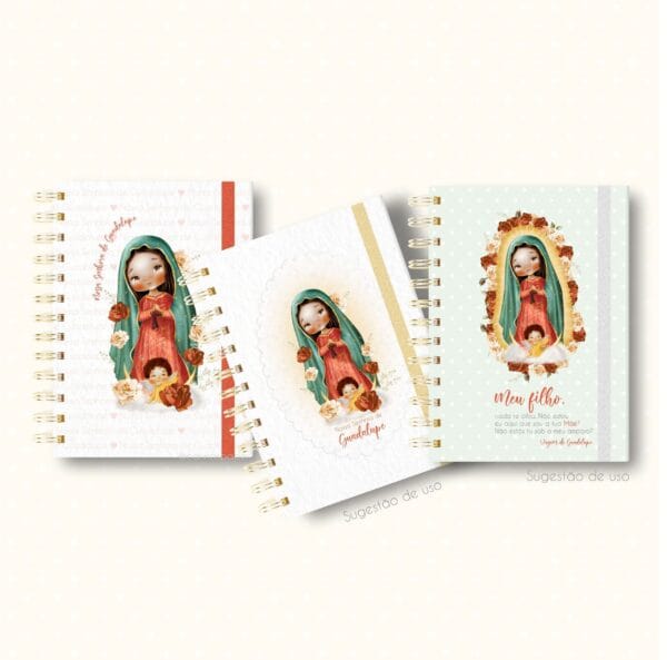Kit Digital Nossa Senhora Guadalupe Santinhos Aquarelados