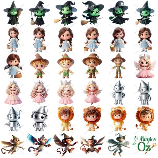 Kit Digital O Magico De Oz 3d Cute Fofo Ilustracoes Png 2