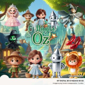 Kit Digital O Magico De Oz 3d Cute Fofo Ilustracoes Png 3