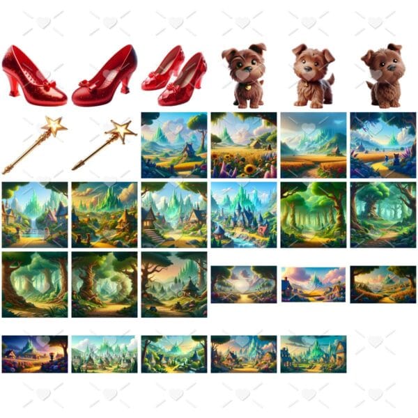 Kit Digital O Magico De Oz 3d Cute Fofo Ilustracoes Png