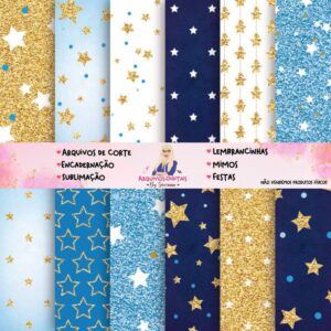 kit digital papeis navy and gold navy and gold