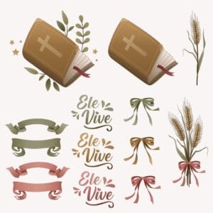 Kit Digital Páscoa Cristã Ele Vive Cristo Scrapbook Imprimir