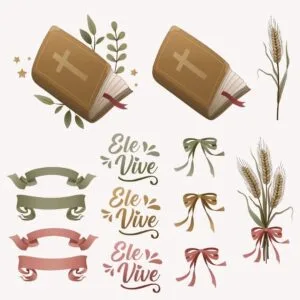 Kit Digital Páscoa Cristã Ele Vive Cristo Scrapbook Imprimir
