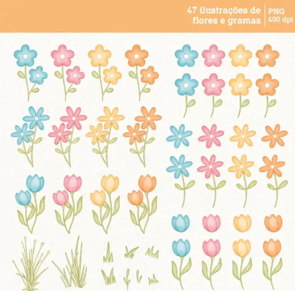 Kit Digital Patinhos Aquarela Png Personalizados Papercraft 4