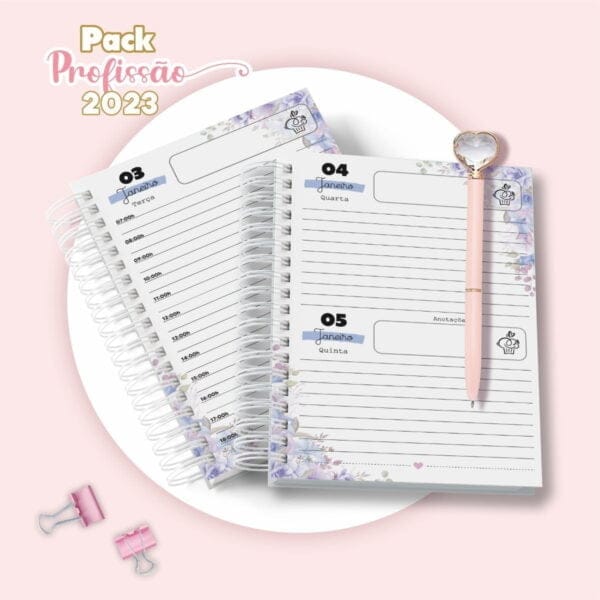 Kit Digital Planner Profissões Temas Diversos Planejador
