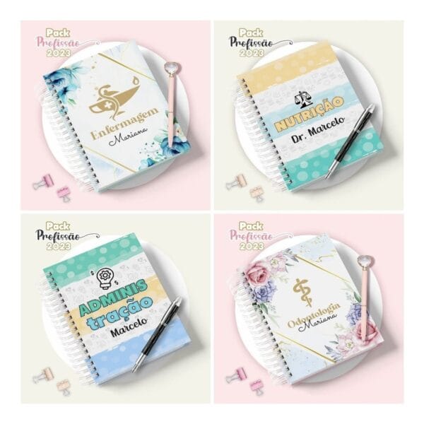 Kit Digital Planner Profissões Temas Diversos Planejador