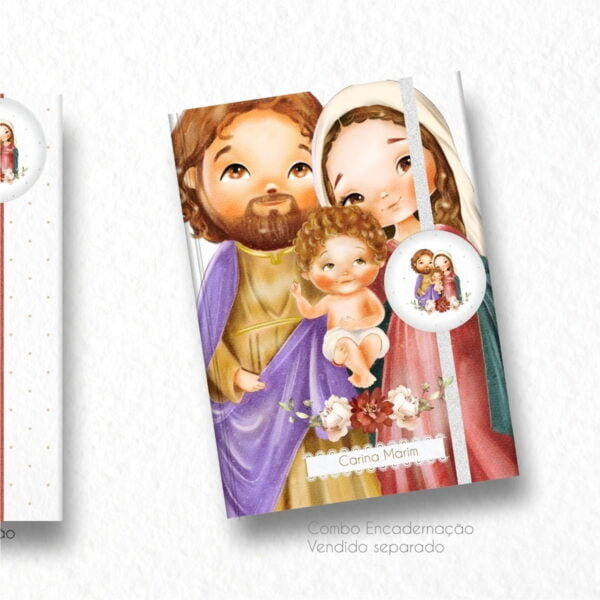 Kit Digital Sagrada Familia Santinhos Jesus Maria Jose Png 6