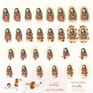 Kit Digital Santinhos Católicos Aquarelados Ilustrações Png