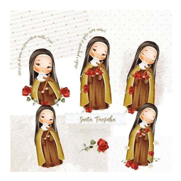Kit Digital Santinhos Católicos Aquarelados Ilustrações Png