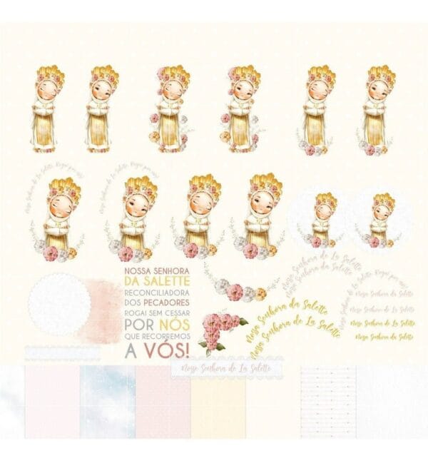 Kit Digital Santinhos Católicos Aquarelados Ilustrações Png